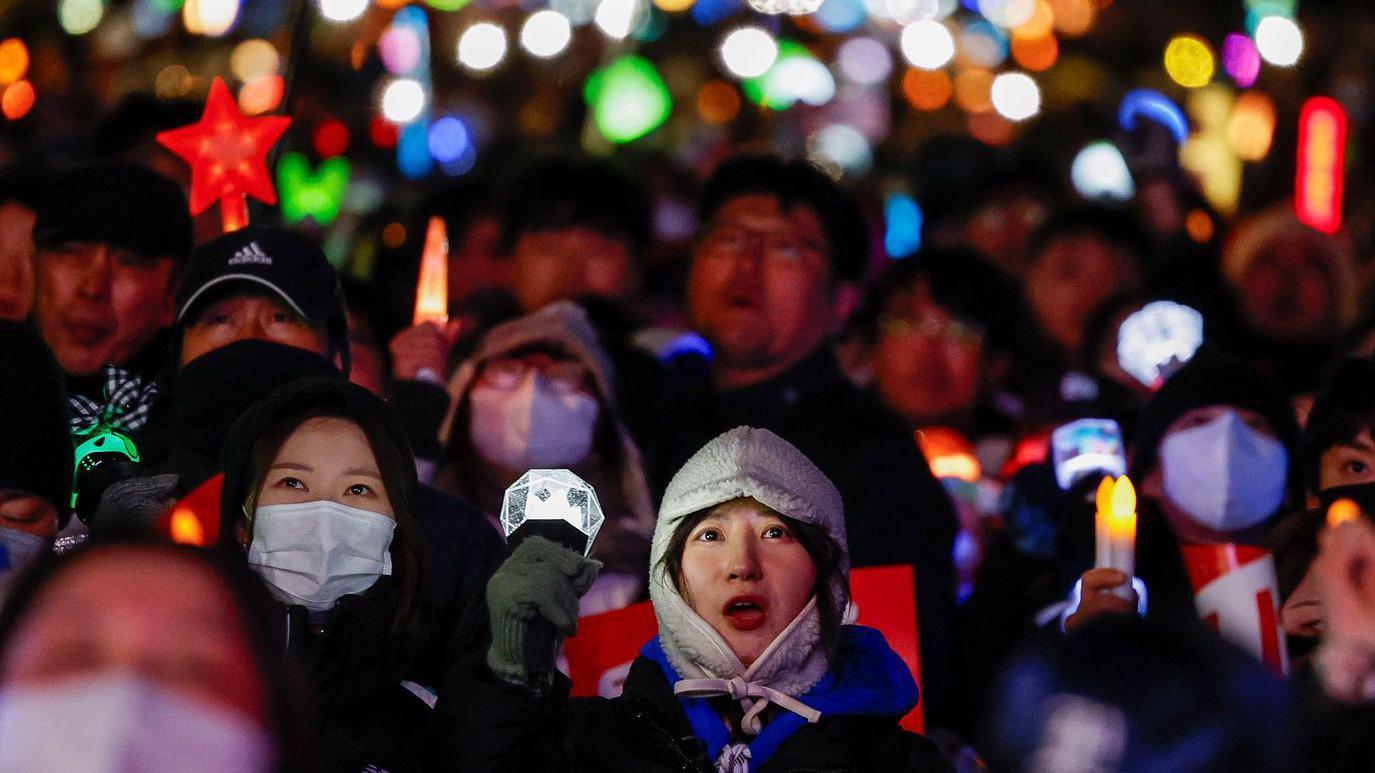 Južna Koreja, opoziv, demonstranti