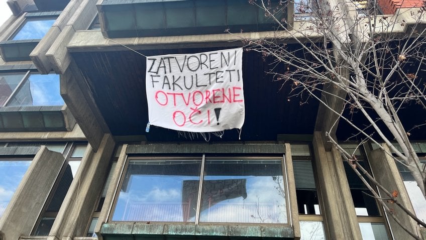 Protesti, Filozofski fakultet, blokade, studenti, Novi Sad