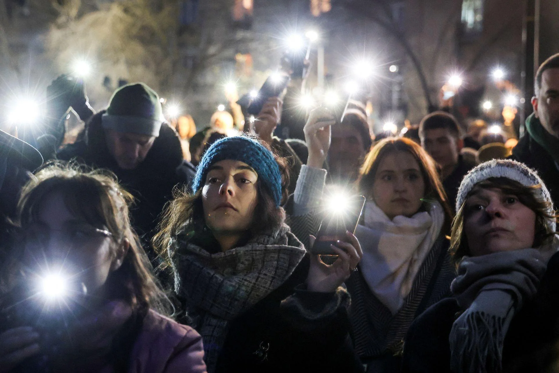 Protest na beogradskom trgu Slavija