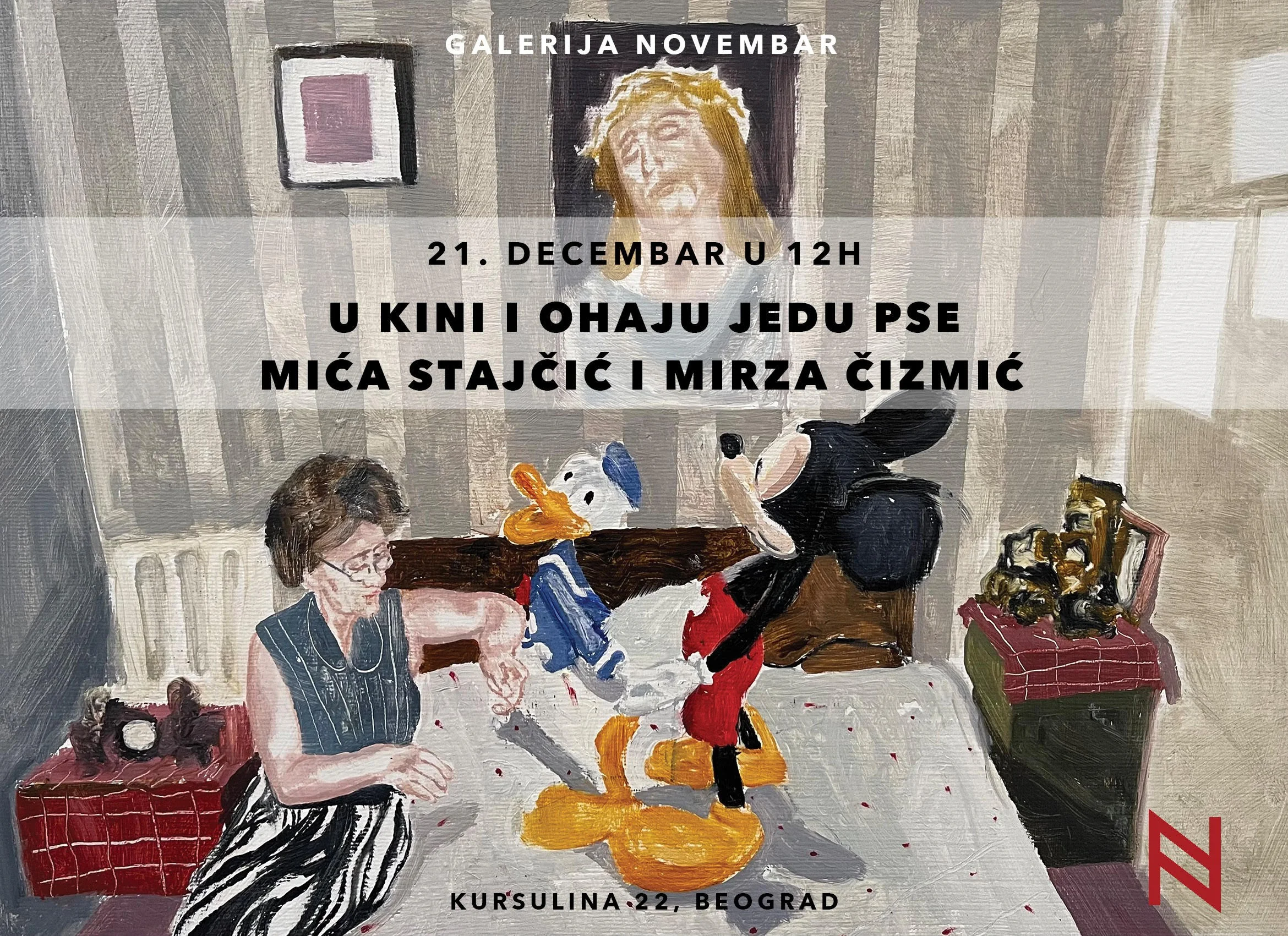 “U Kini i Ohaju jedu pse” Miće Stajčića i Mirze Čizmića u Galeriji Novembar 2