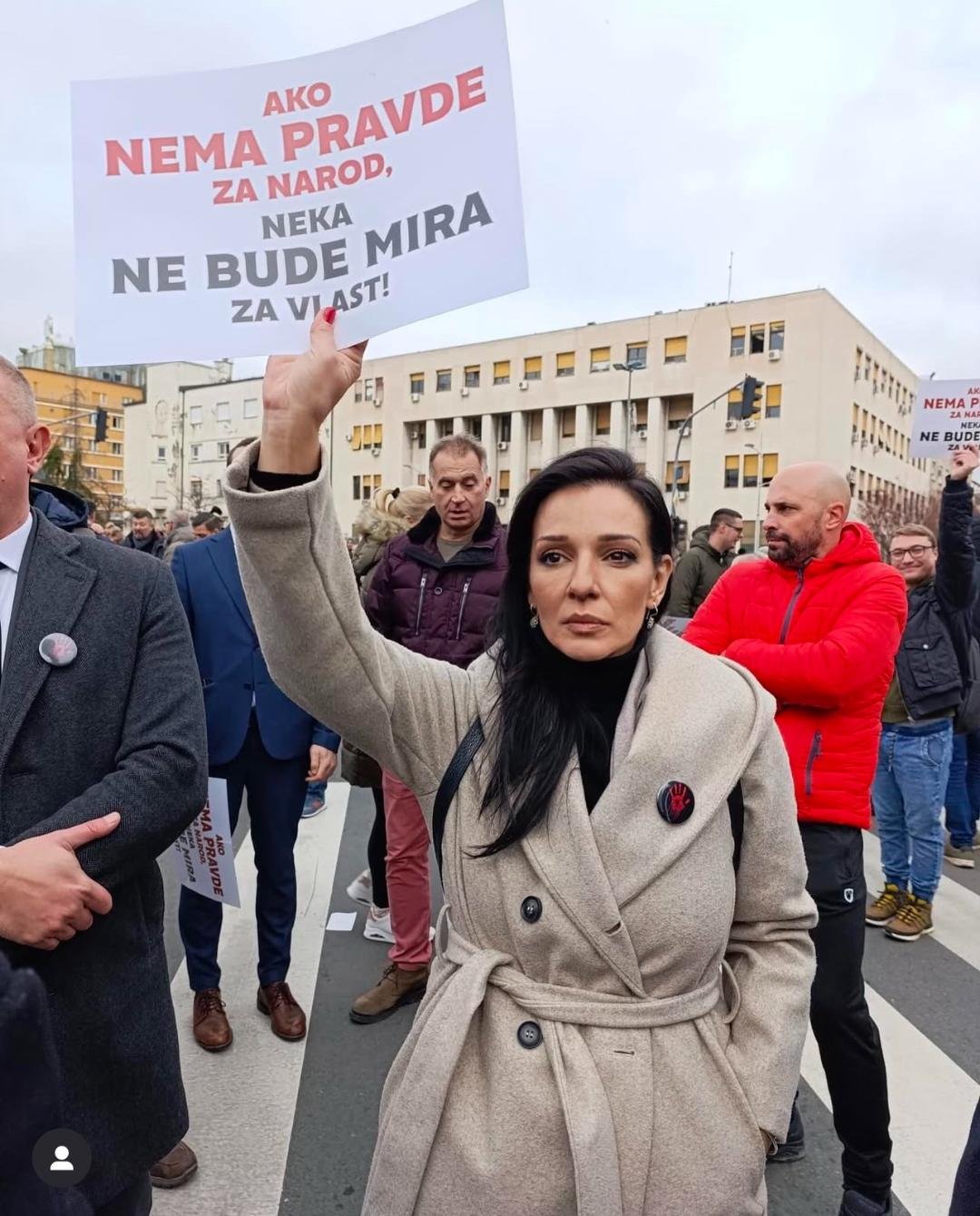 Marinika Tepić, protest