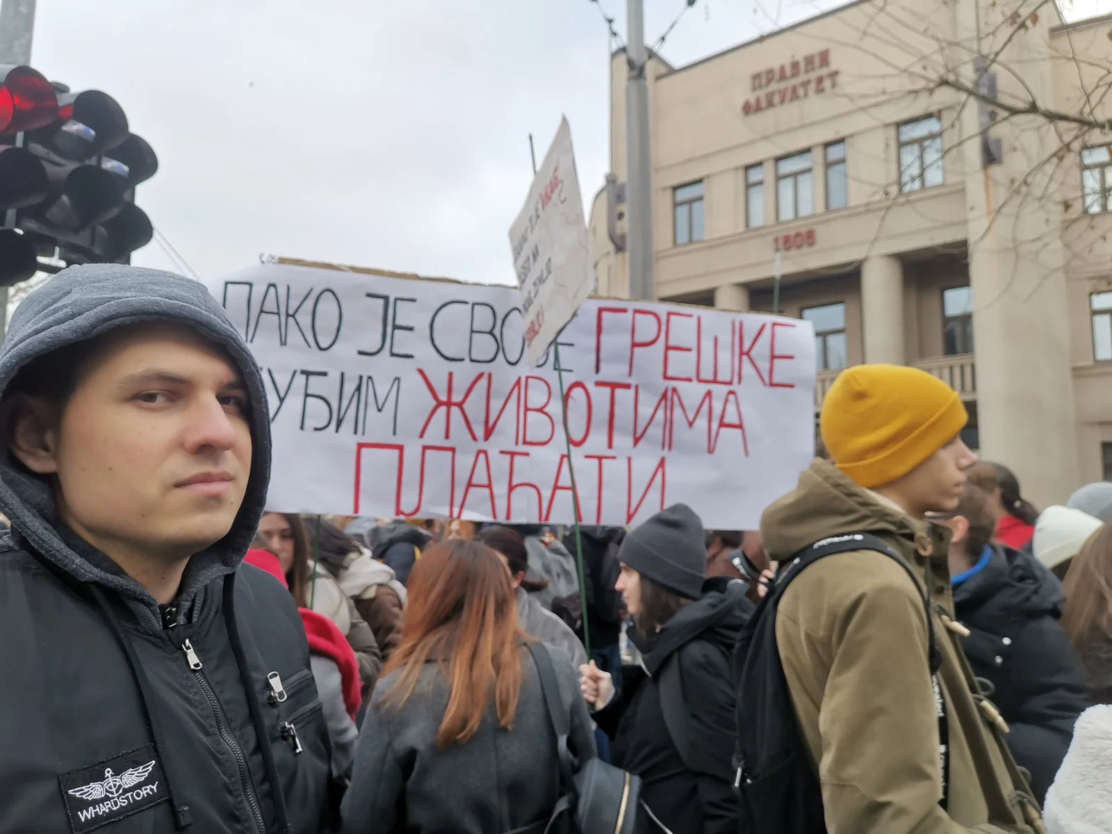 Završen veliki protest studenata "Sudite po zakonu!" zbog gaženja studentkinje ispred Tužilaštva u Beogradu(VIDEO/FOTO) 5