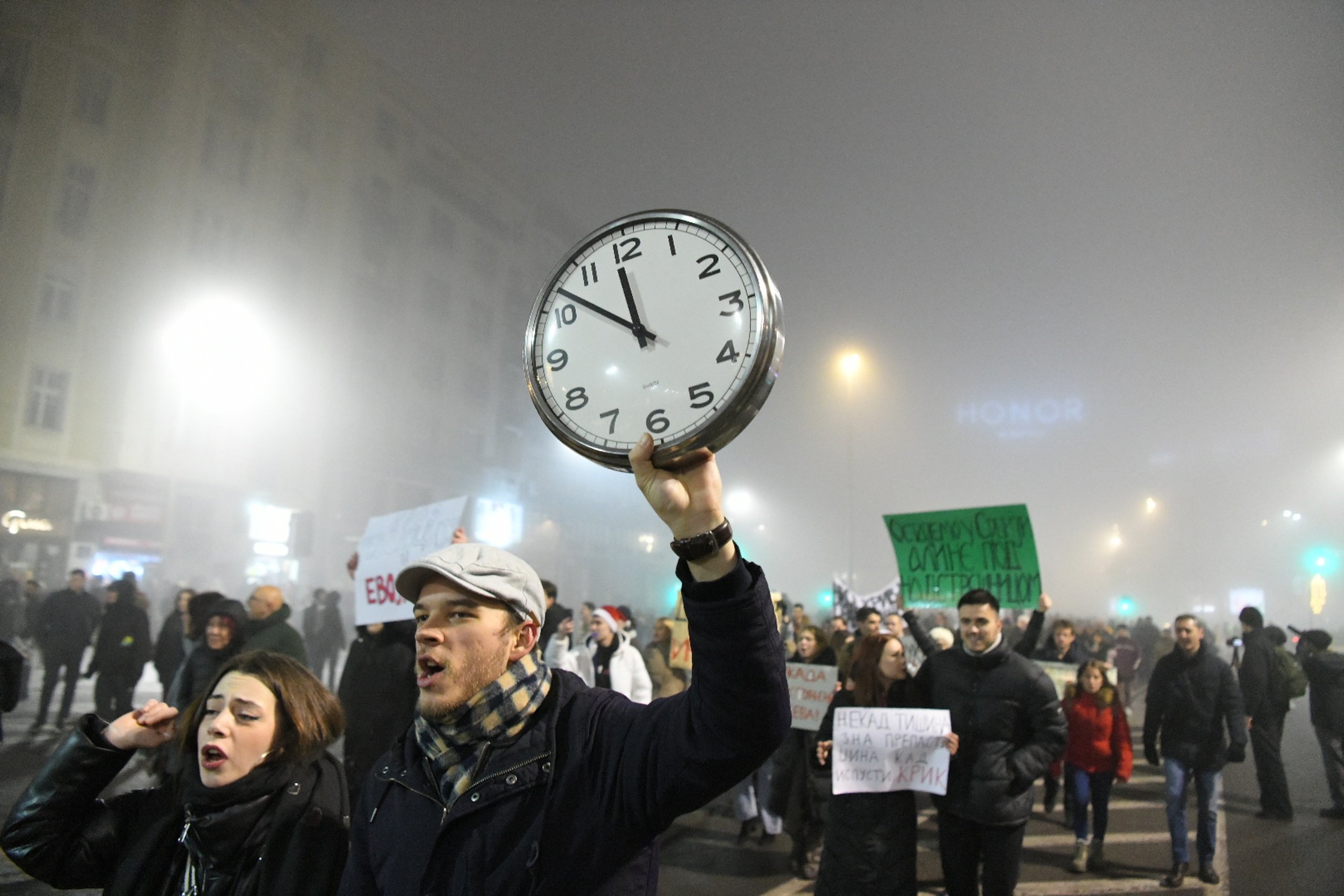 Kako je izgledao novogodišnji beogradski studentski protest snimljen dronom i u fotografijama 14