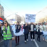 "Mama, ulica rađa nobelovce": Glumci u protestnoj šetnji stali kod Ministarstva (FOTO; VIDEO) 7